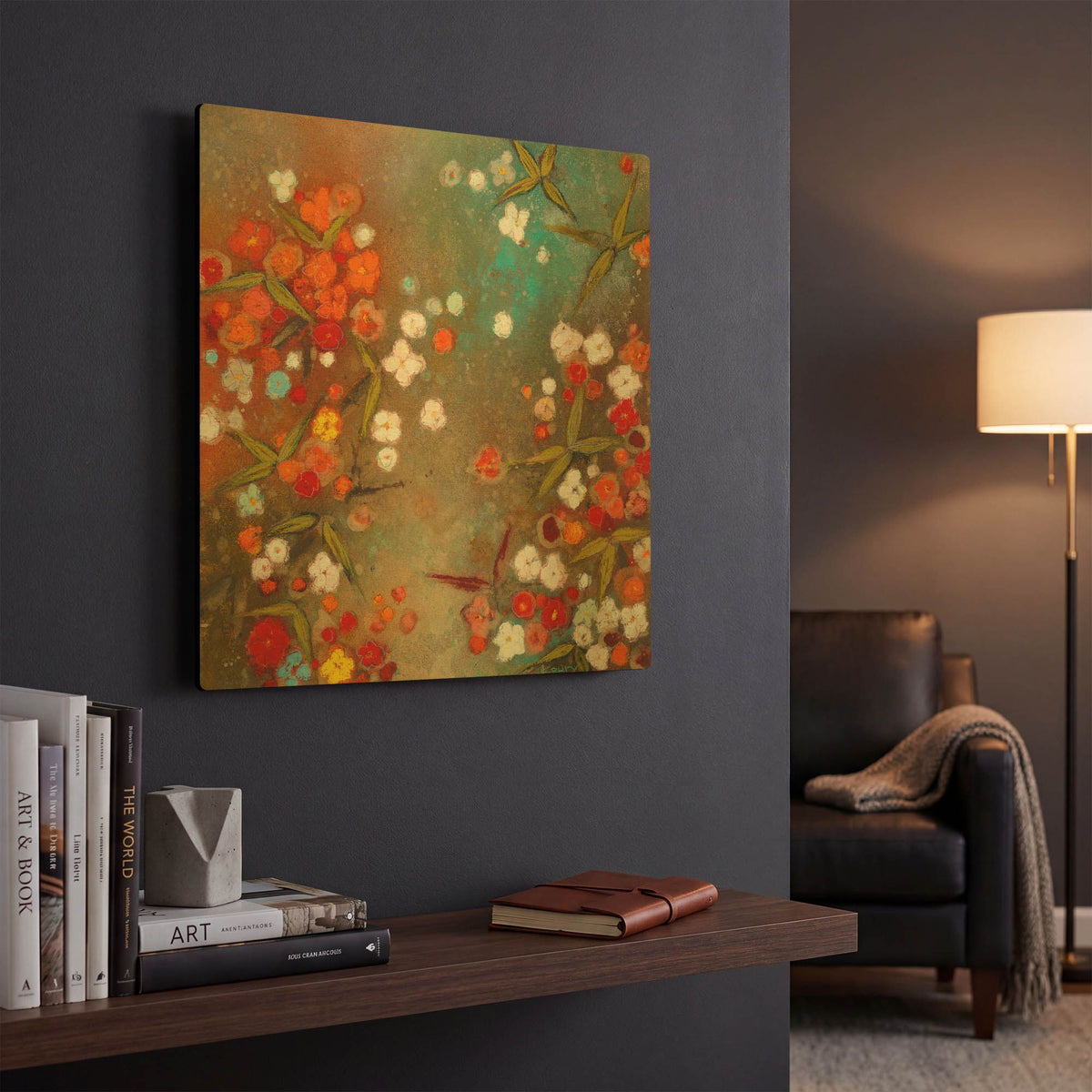 'Gardens in the Mist XIV' By Aleah Koury Gold Metal Wall Art