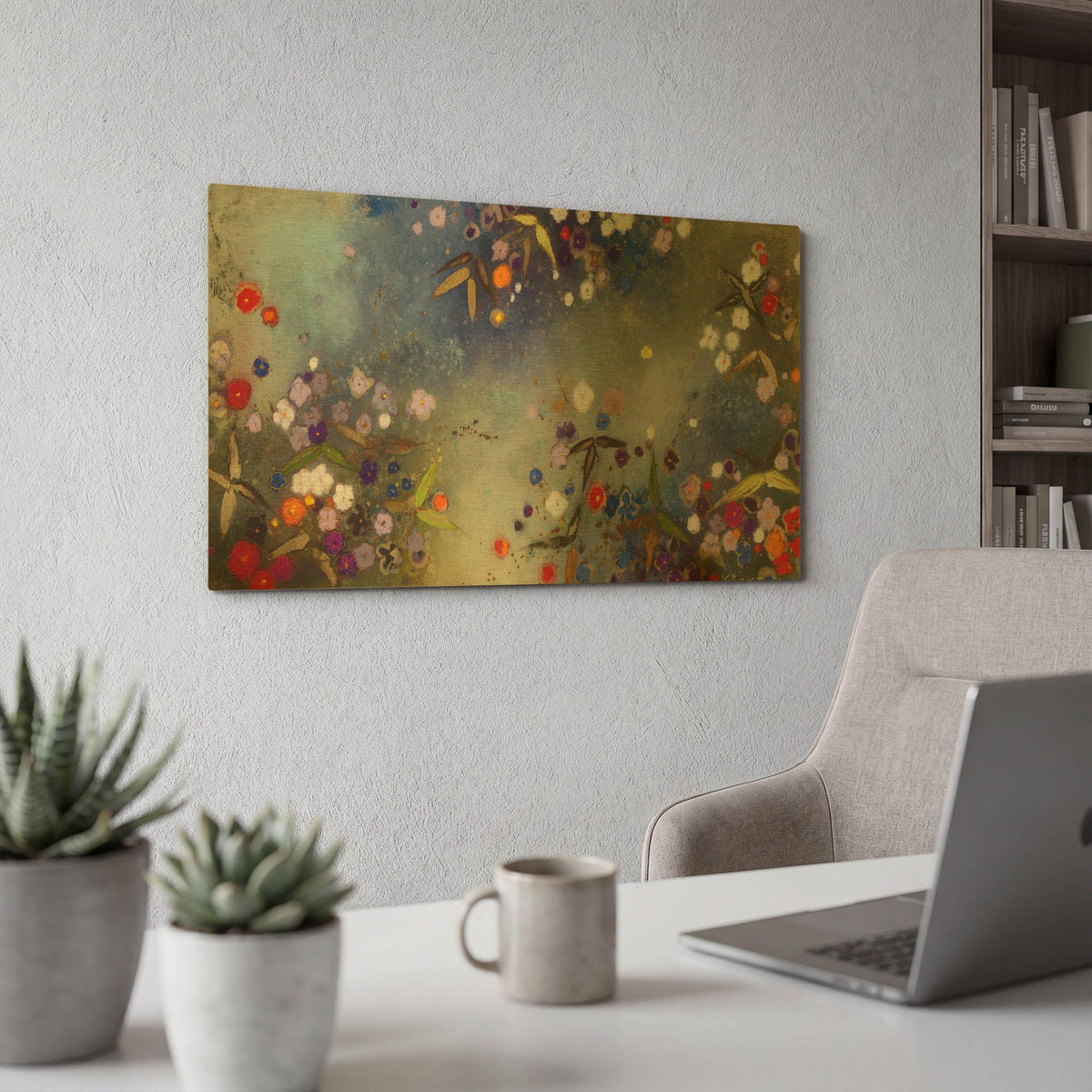 'Gardens in the Mist XV' By Aleah Koury Gold Metal Wall Art
