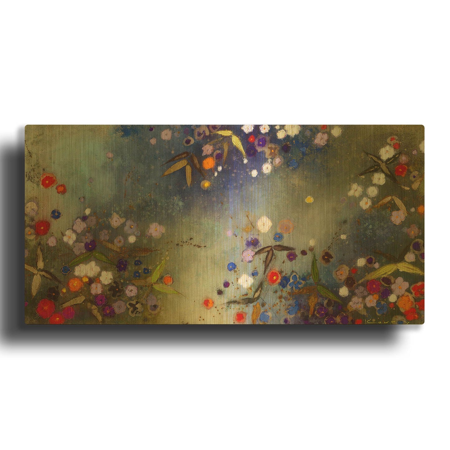 'Gardens in the Mist XV' By Aleah Koury Gold Metal Wall Art