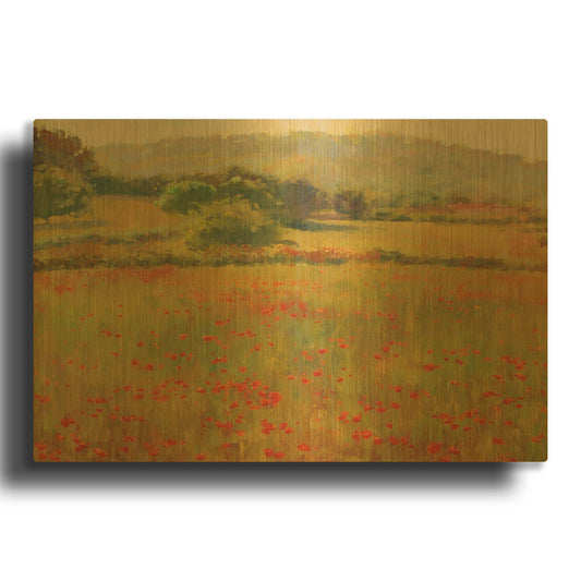 'Amapolas III' By Alex Hook Krioutchkov Gold Metal Wall Art