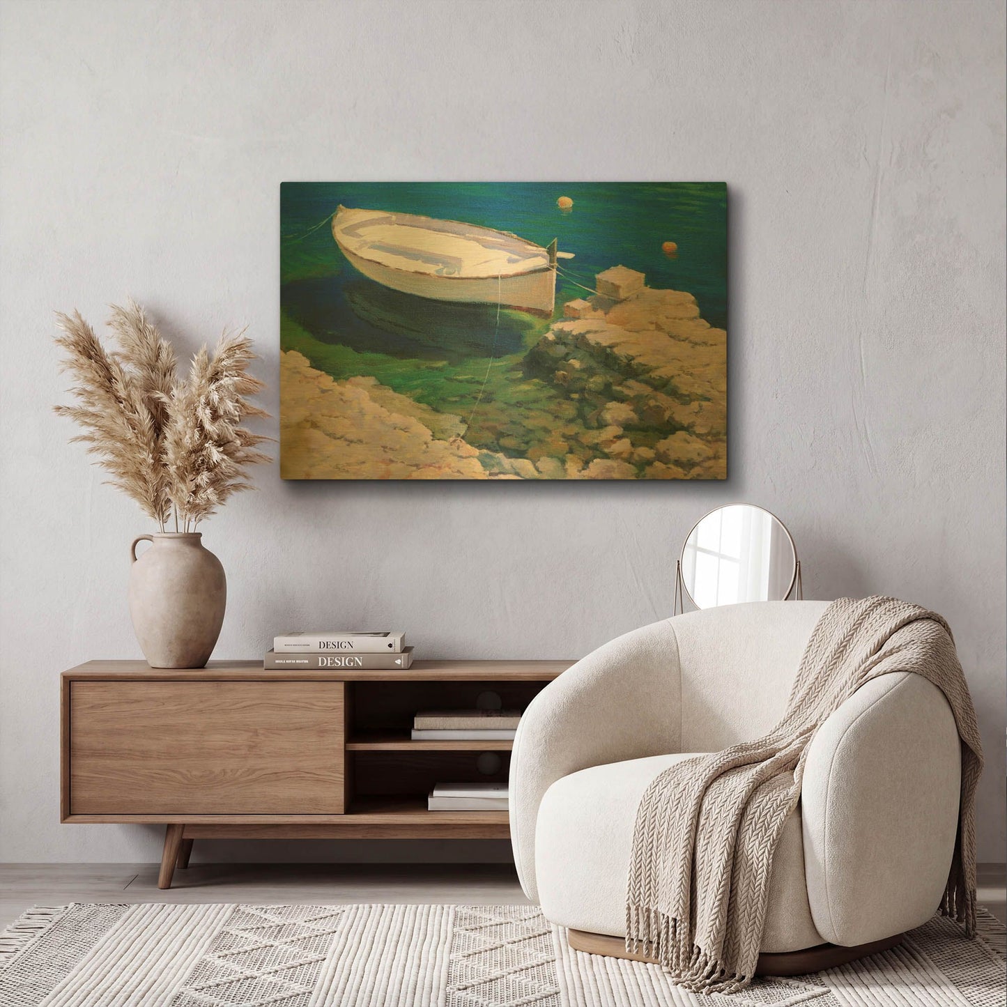 'Boat' By Alex Hook Krioutchkov Gold Metal Wall Art