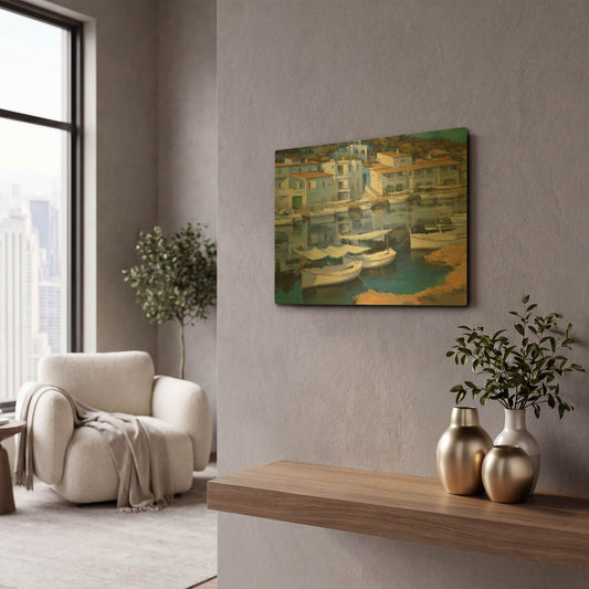 'Cala Figuera' By Alex Hook Krioutchkov Gold Metal Wall Art