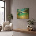 'Cala Llombards IV' By Alex Hook Krioutchkov Gold Metal Wall Art