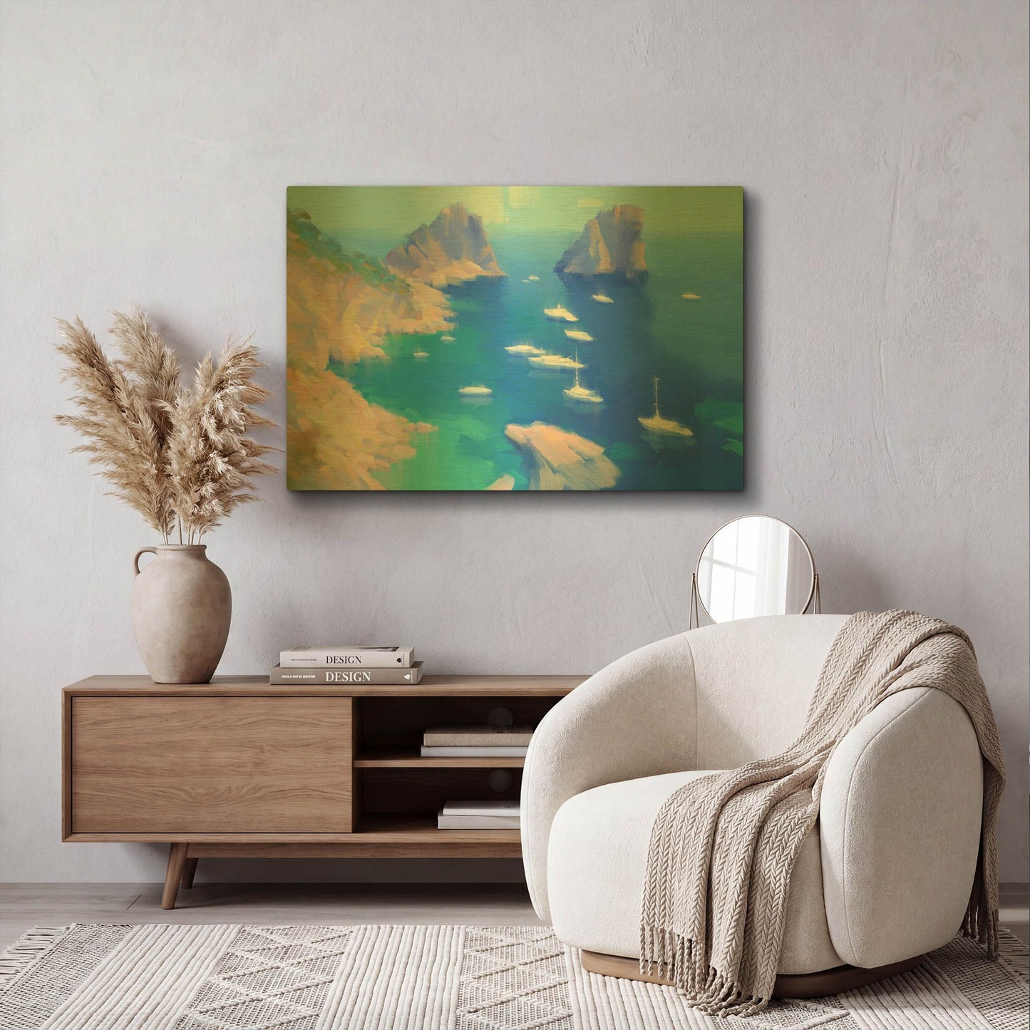 'Capri II' By Alex Hook Krioutchkov Gold Metal Wall Art