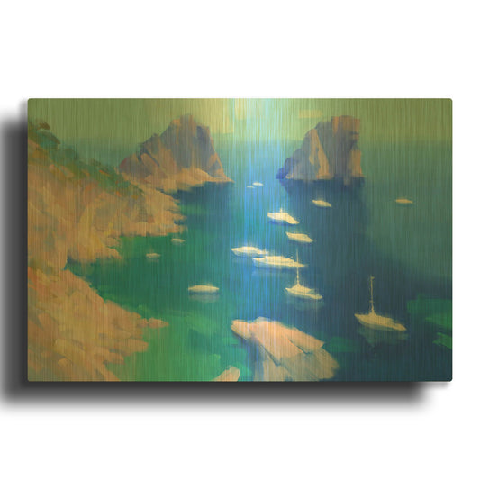 'Capri II' By Alex Hook Krioutchkov Gold Metal Wall Art