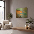 'Evening Boats' By Alex Hook Krioutchkov Gold Metal Wall Art
