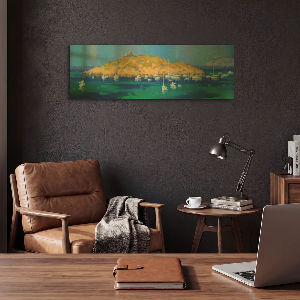 'Island' By Alex Hook Krioutchkov Gold Metal Wall Art