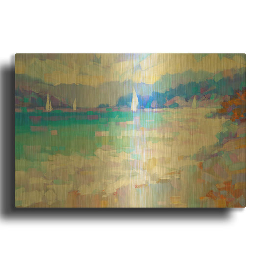 'Mediterraneo' By Alex Hook Krioutchkov Gold Metal Wall Art