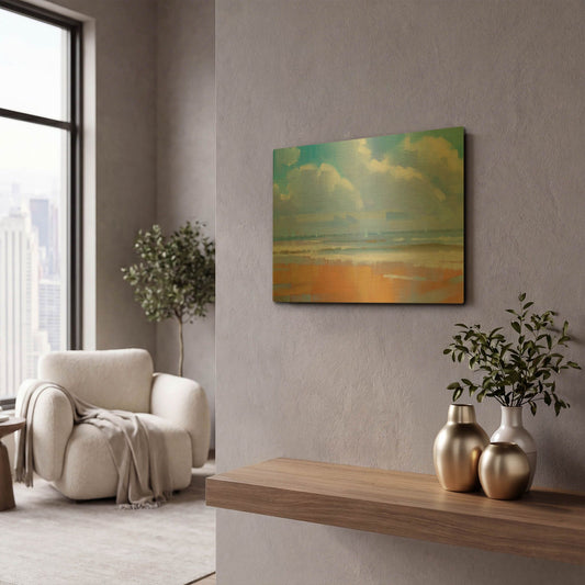 'Playa 15' By Alex Hook Krioutchkov Gold Metal Wall Art