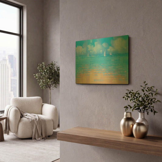 'Playa 16' By Alex Hook Krioutchkov Gold Metal Wall Art