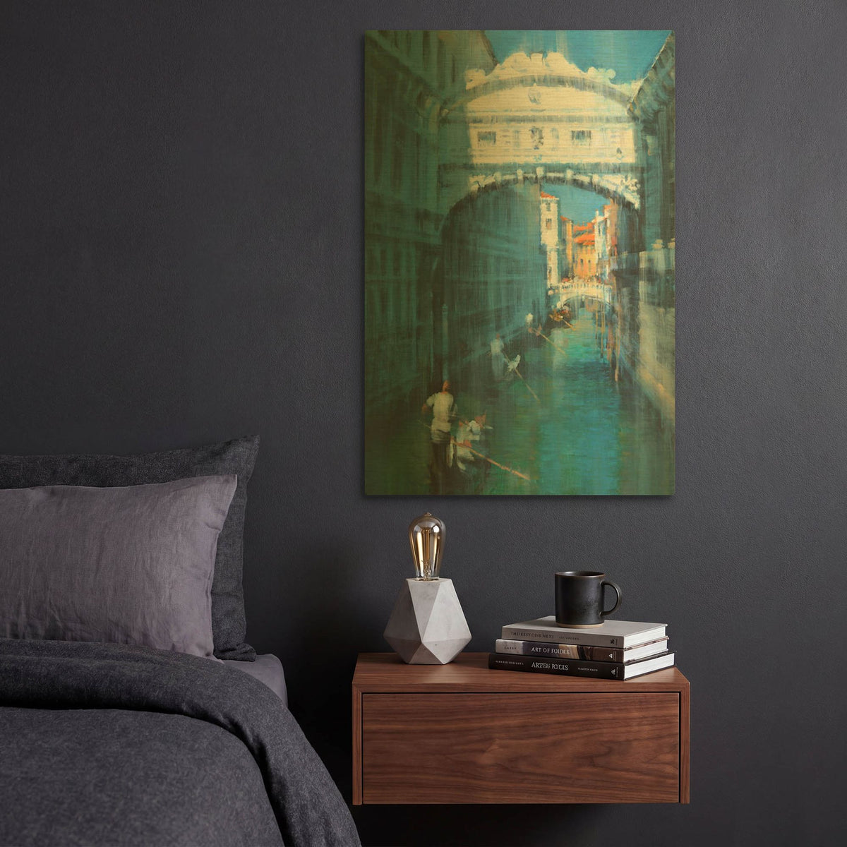 'Venice II' By Alex Hook Krioutchkov Gold Metal Wall Art
