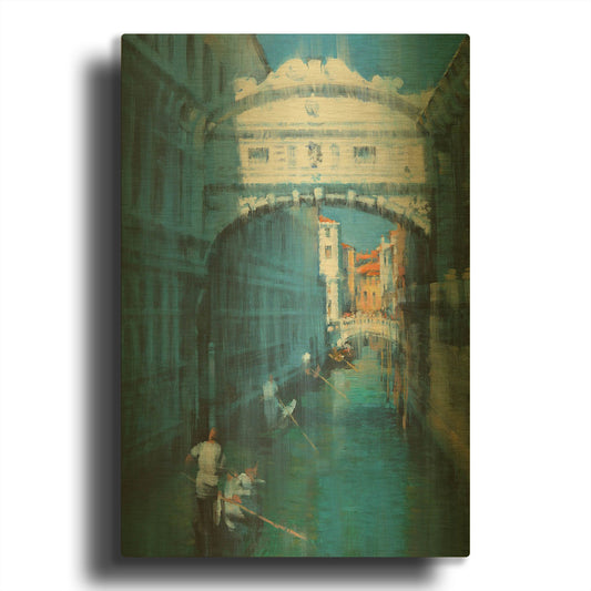 'Venice II' By Alex Hook Krioutchkov Gold Metal Wall Art