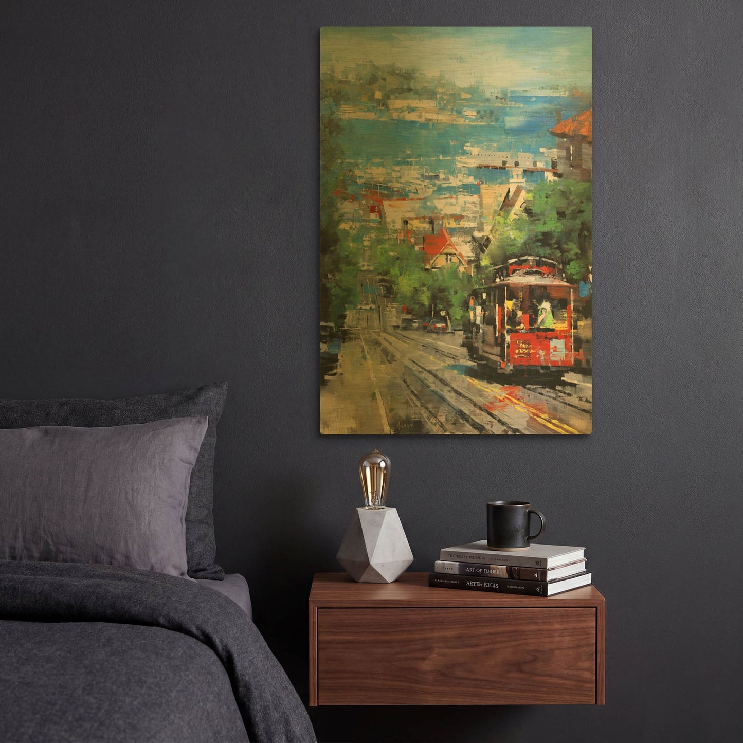 'Alcatraz' By Mark Lague Gold Metal Wall Art