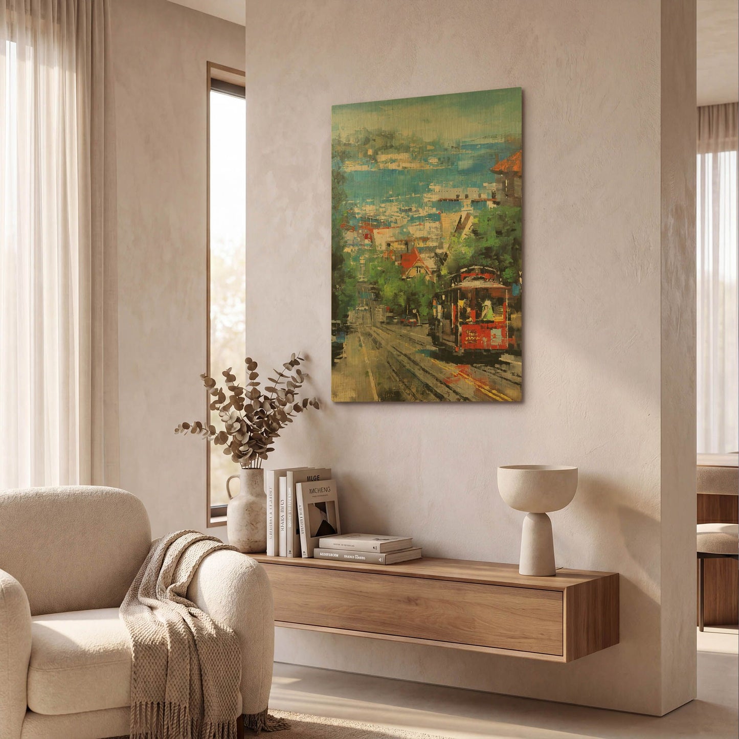 'Alcatraz' By Mark Lague Gold Metal Wall Art