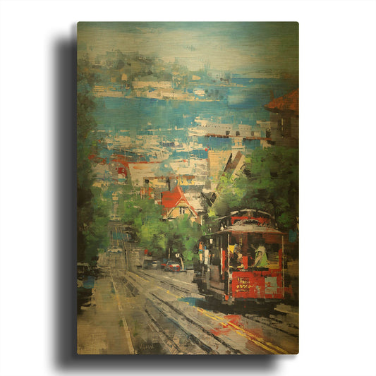 'Alcatraz' By Mark Lague Gold Metal Wall Art