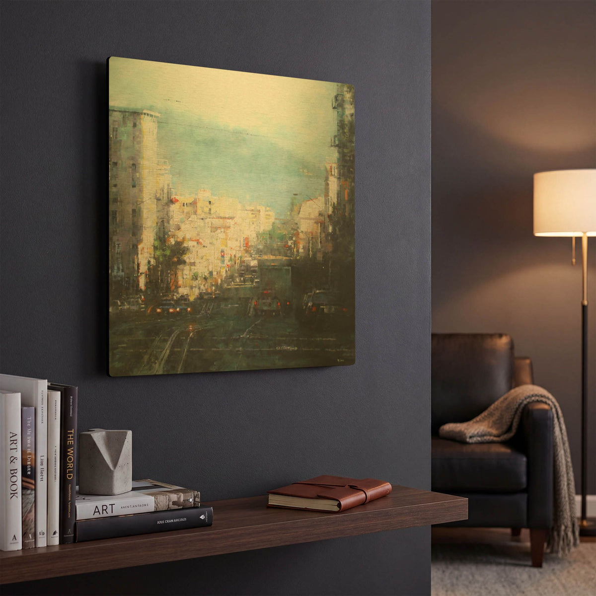 'Bay Mist' By Mark Lague Gold Metal Wall Art