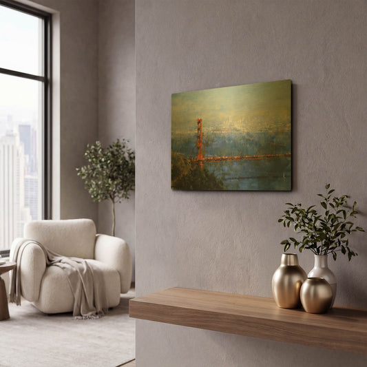 'Golden Gate Afternoon' By Mark Lague Gold Metal Wall Art