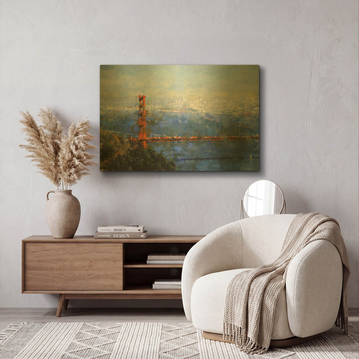 'Golden Gate Afternoon' By Mark Lague Gold Metal Wall Art