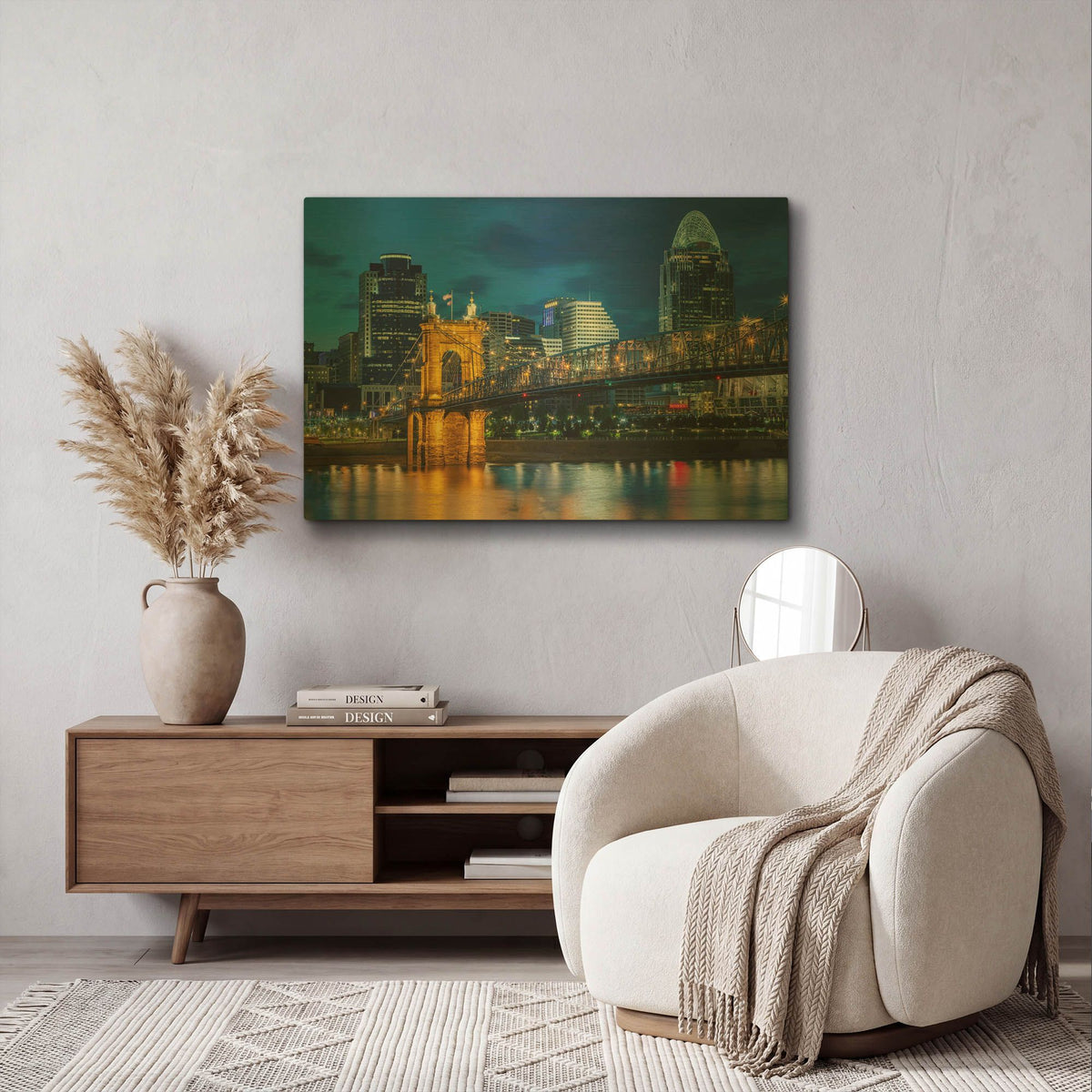 'Cincinnati' By AKG Gold Metal Wall Art