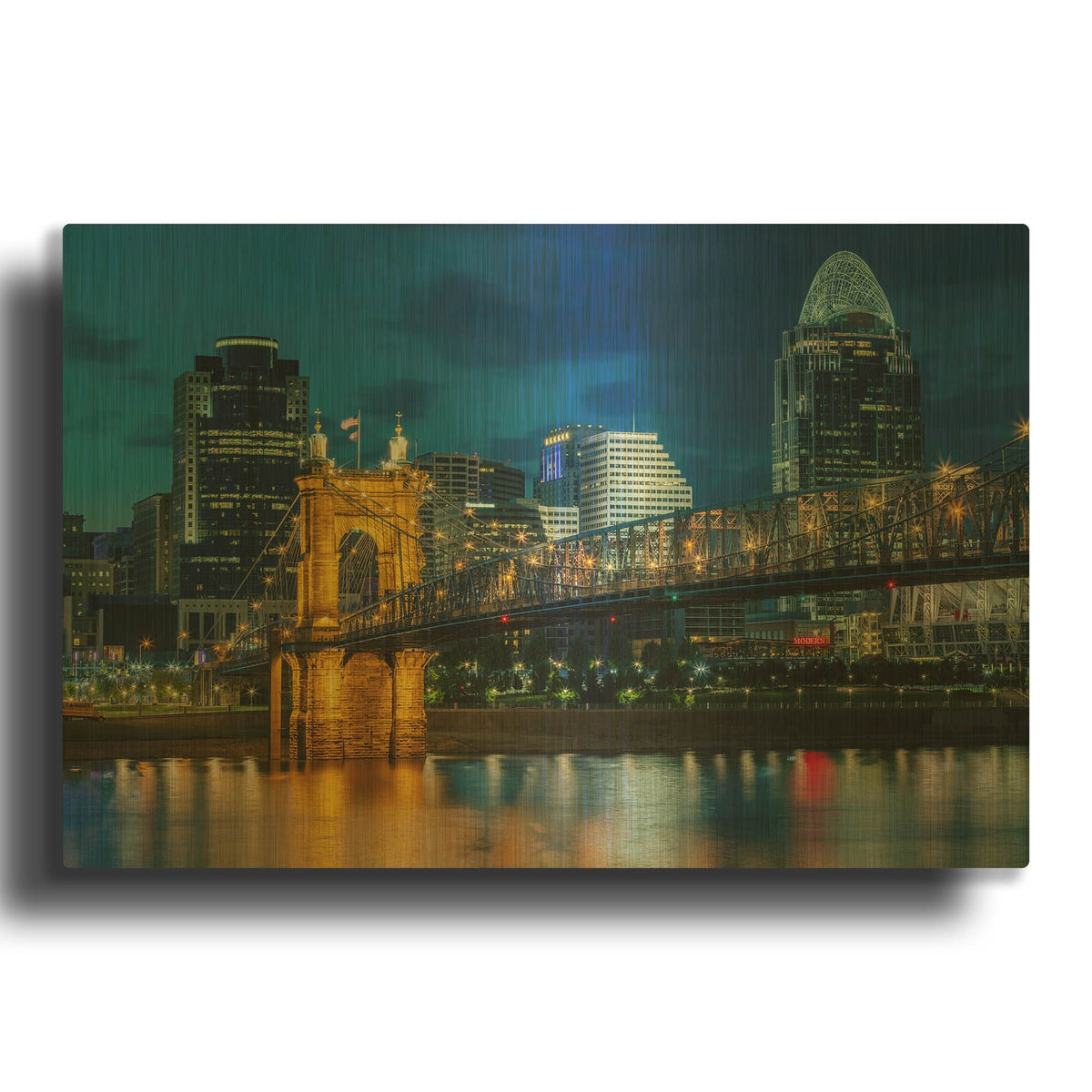 'Cincinnati' By AKG Gold Metal Wall Art