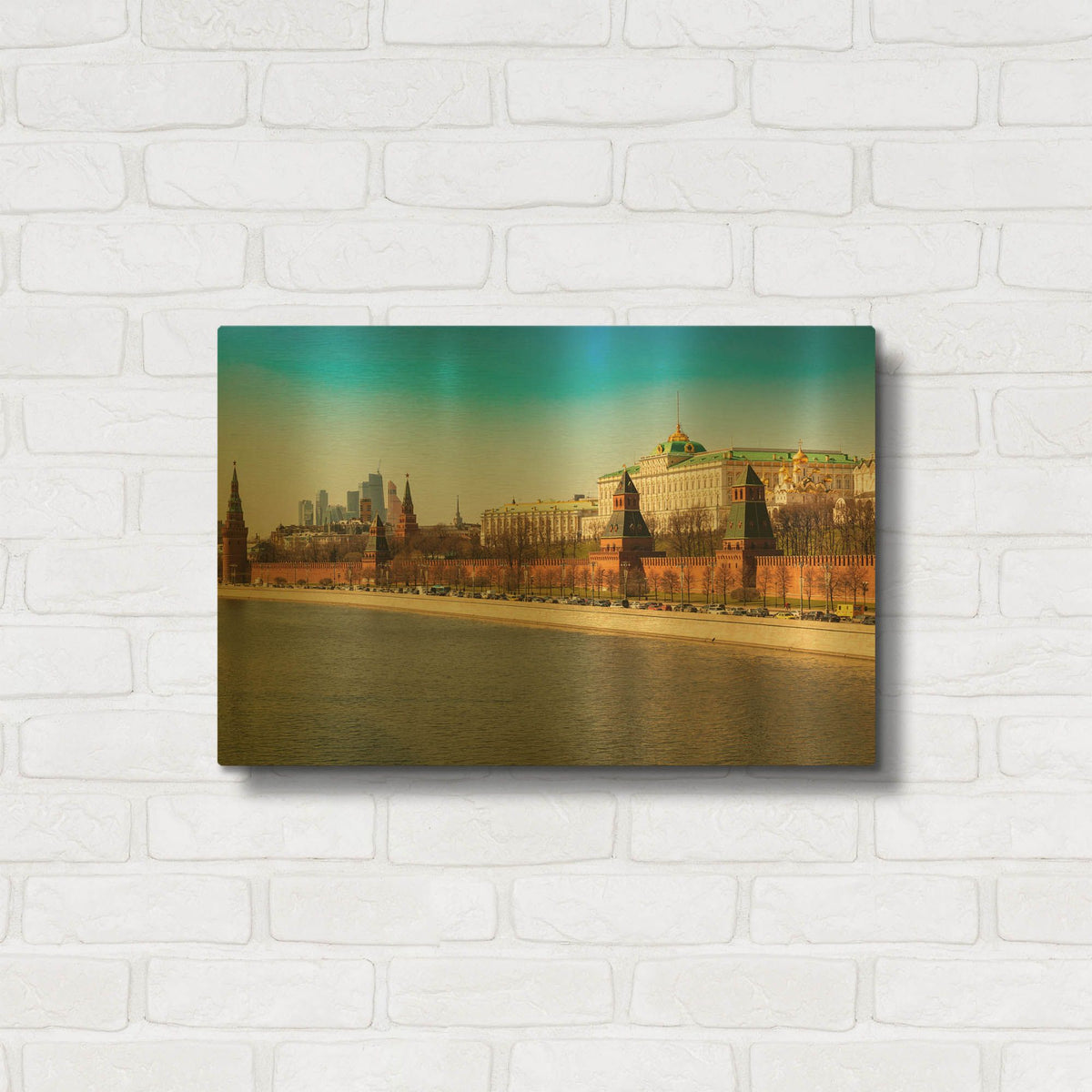 'Moscow - Kremlin' By AKG Gold Metal Wall Art