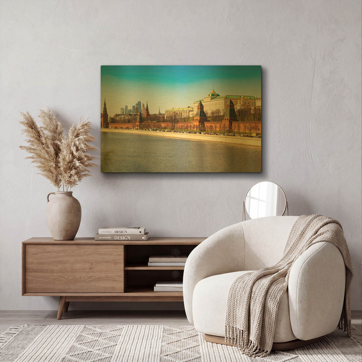 'Moscow - Kremlin' By AKG Gold Metal Wall Art
