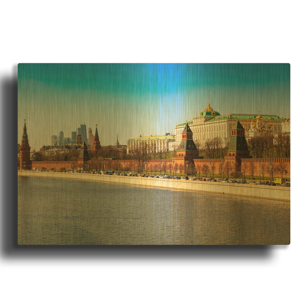 'Moscow - Kremlin' By AKG Gold Metal Wall Art