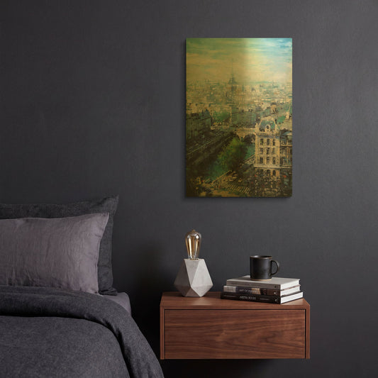 'Tower In The Distance' By Mark Lague Gold Metal Wall Art