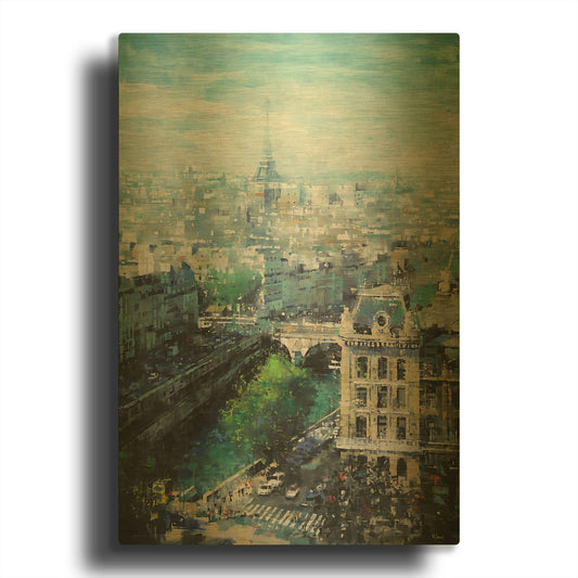 'Tower In The Distance' By Mark Lague Gold Metal Wall Art