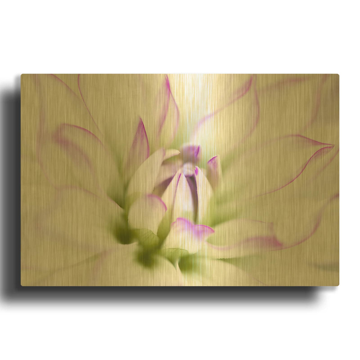 'Dahlia' By Dawn LeBlanc Gold Metal Wall Art