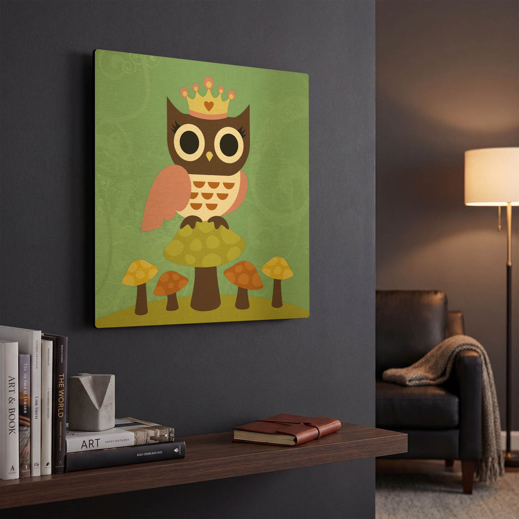 'Princess Owl' By Nancy Lee Gold Metal Wall Art