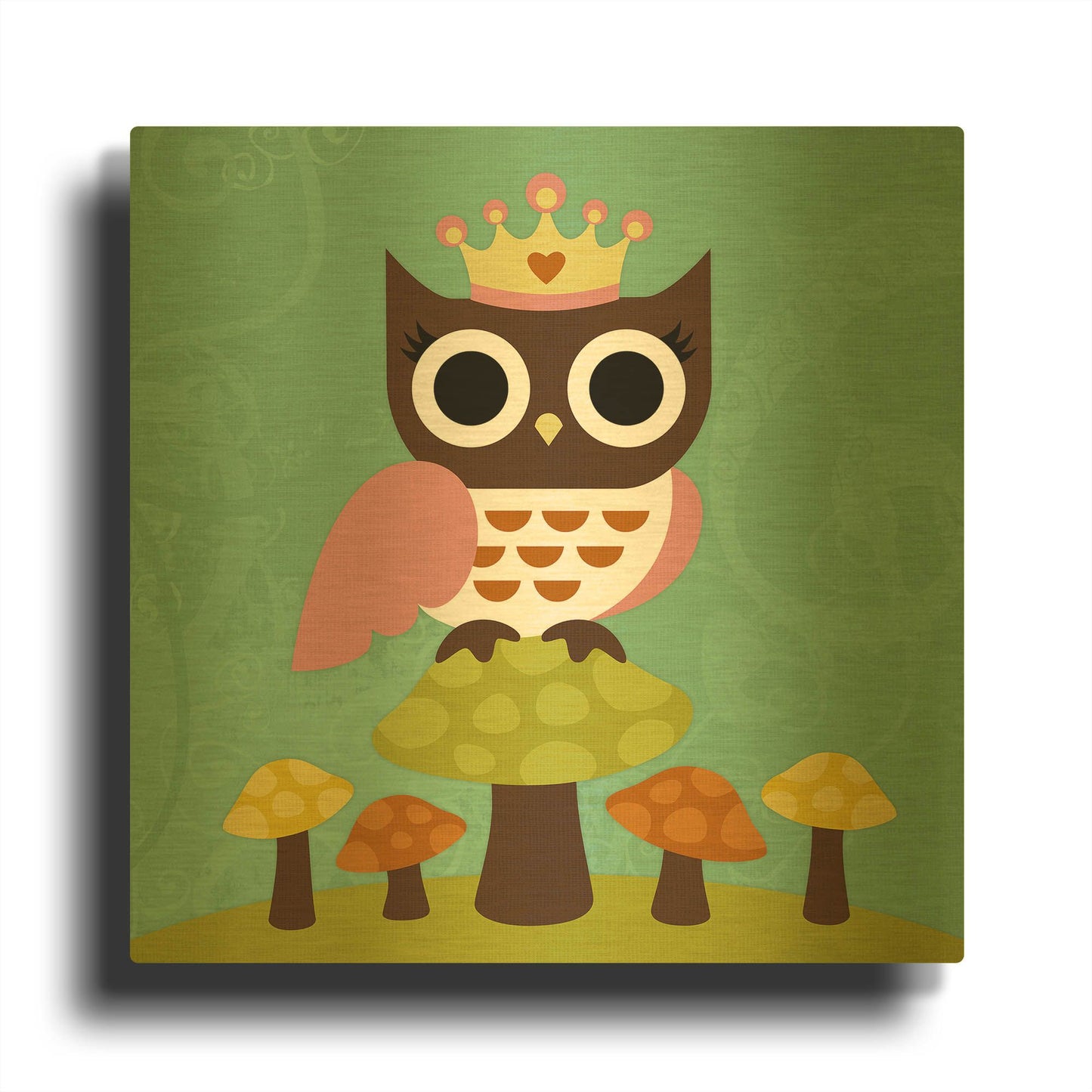 'Princess Owl' By Nancy Lee Gold Metal Wall Art