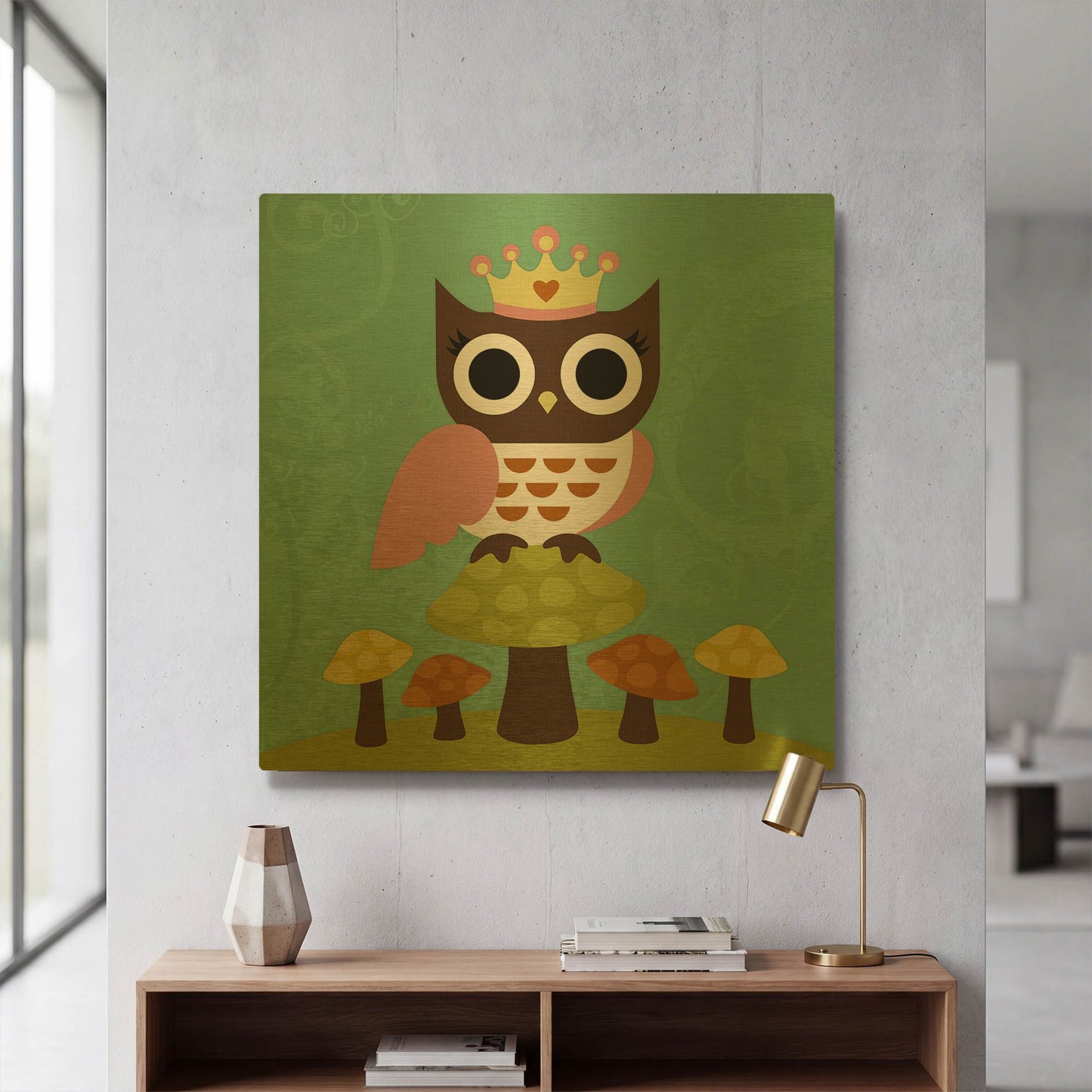 'Princess Owl' By Nancy Lee Gold Metal Wall Art