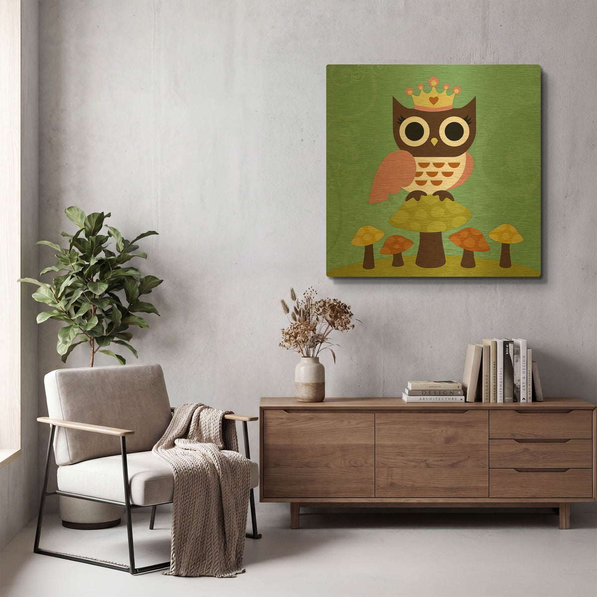 'Princess Owl' By Nancy Lee Gold Metal Wall Art