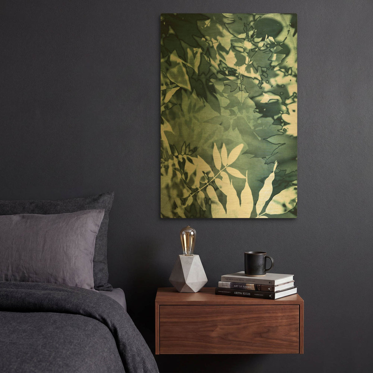 'Abstract Leaves' By Iris Lehnhardt Gold Metal Wall Art