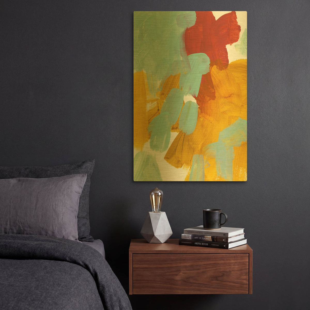 'Alla Prima 1' By Iris Lehnhardt Gold Metal Wall Art