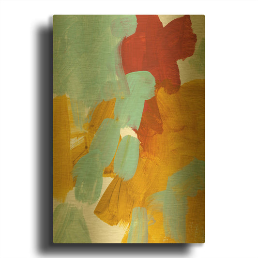'Alla Prima 1' By Iris Lehnhardt Gold Metal Wall Art