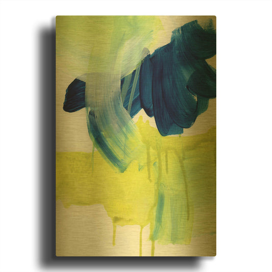 'Alla Prima 3' By Iris Lehnhardt Gold Metal Wall Art