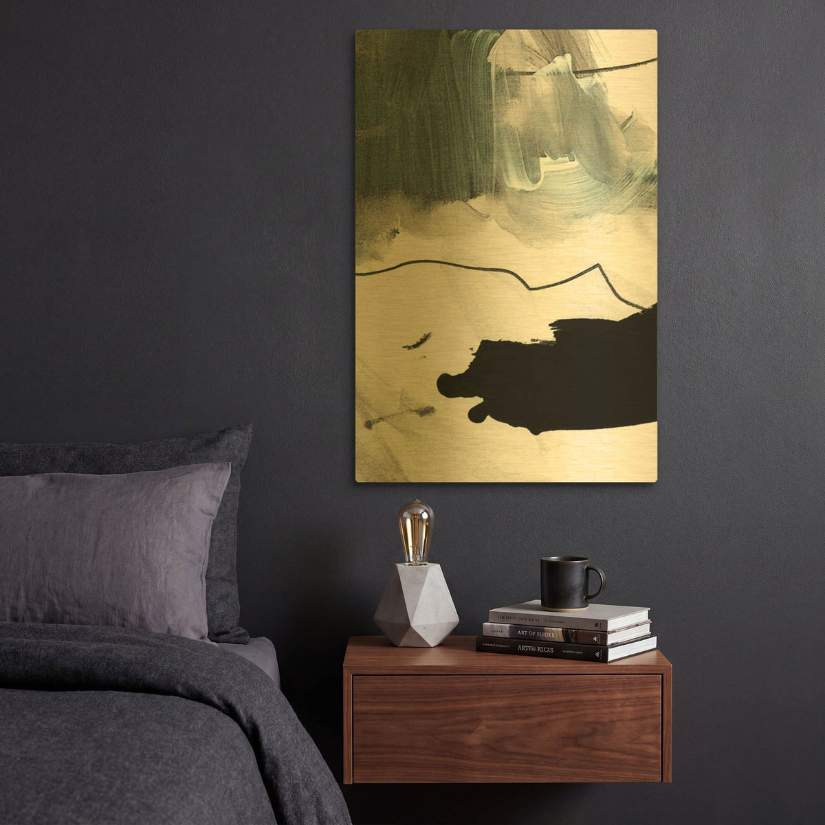 'BS 4' By Iris Lehnhardt Gold Metal Wall Art