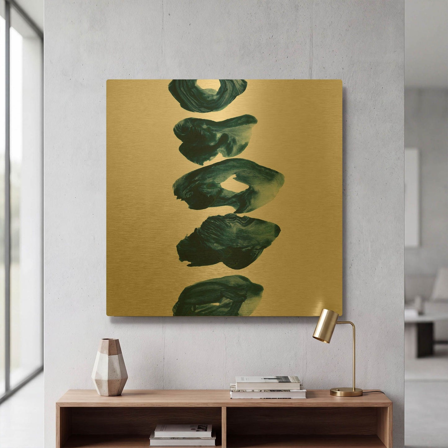 'Irregular 2' By Iris Lehnhardt Gold Metal Wall Art