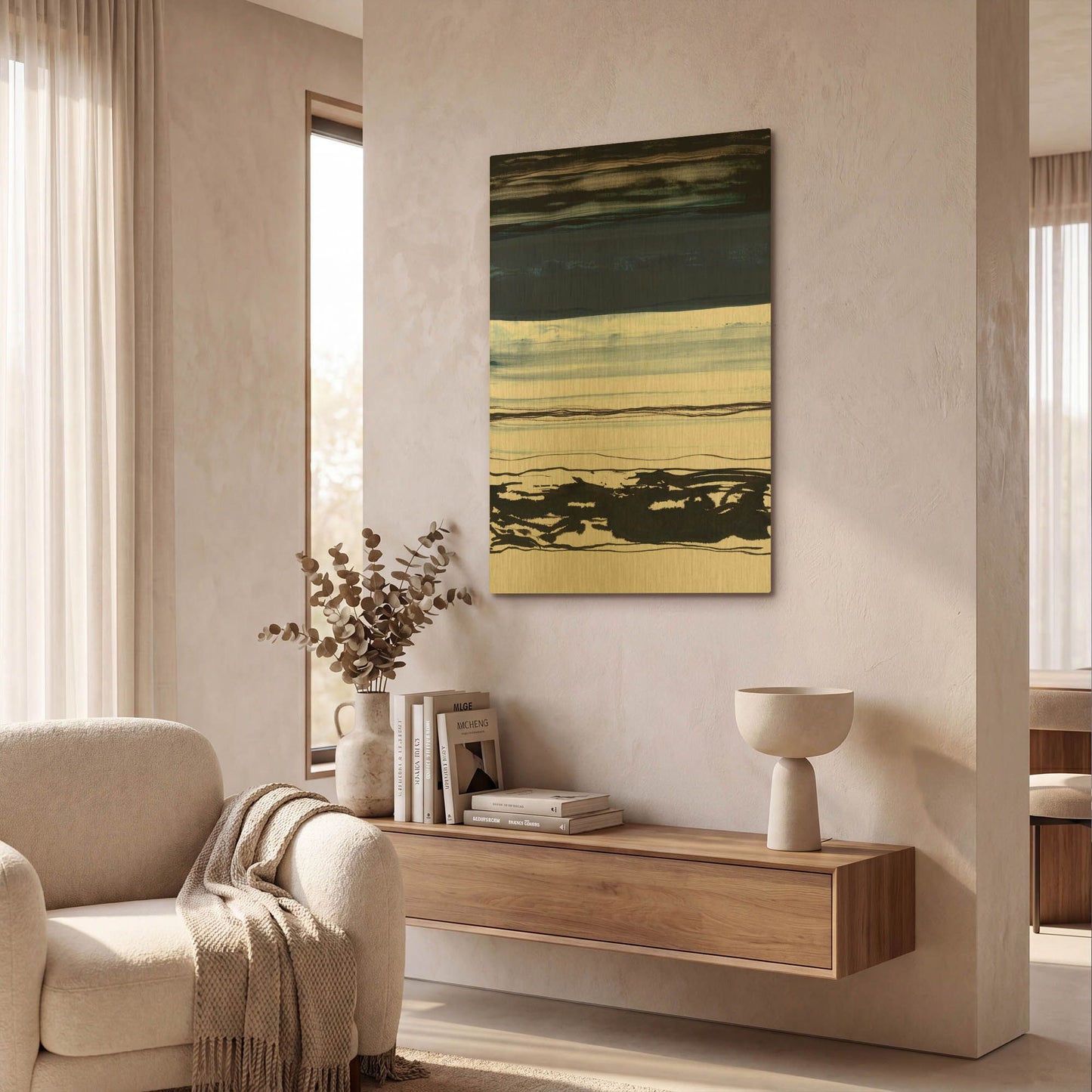 'Strata 2' By Iris Lehnhardt Gold Metal Wall Art