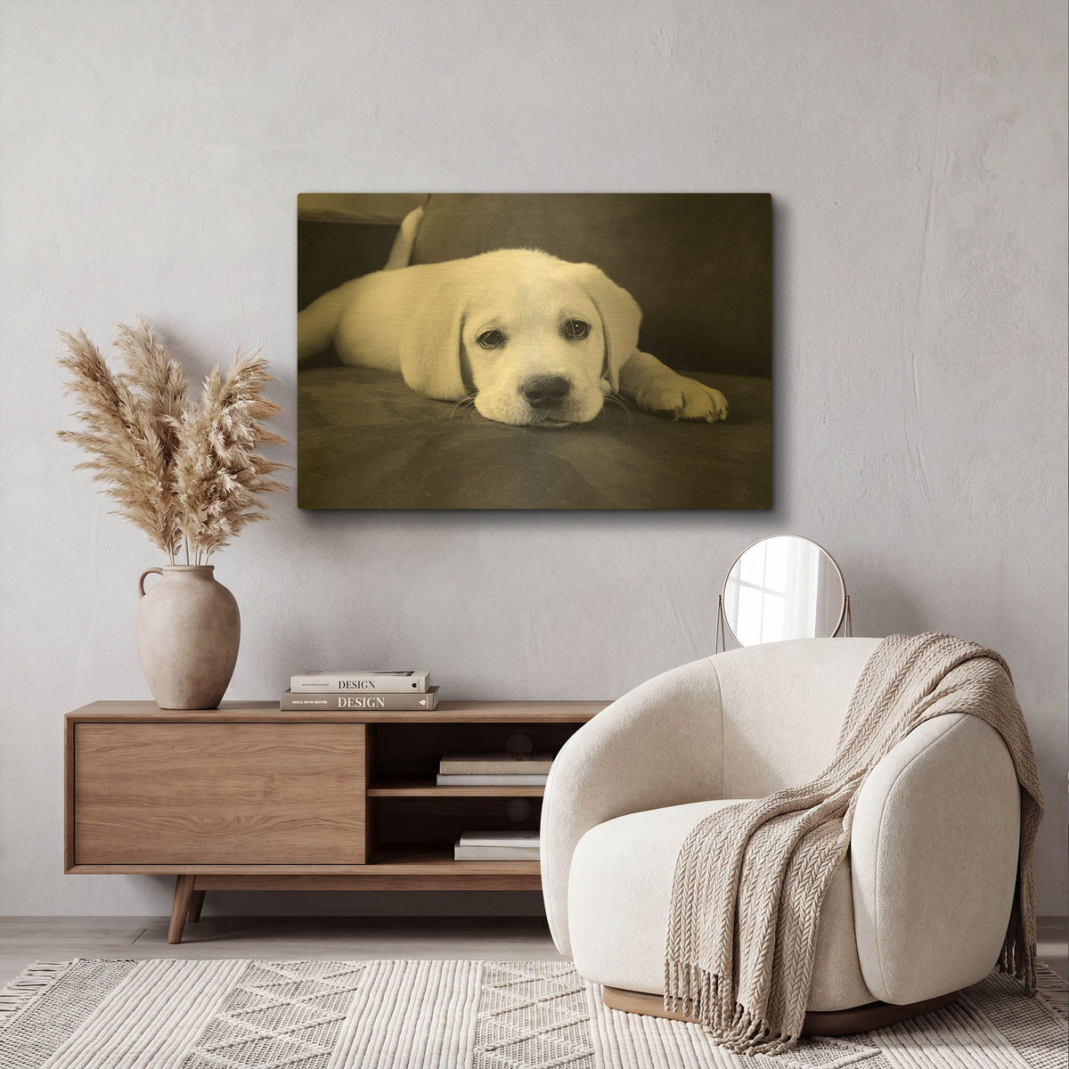 'Finn' By Kim Levin Gold Metal Wall Art