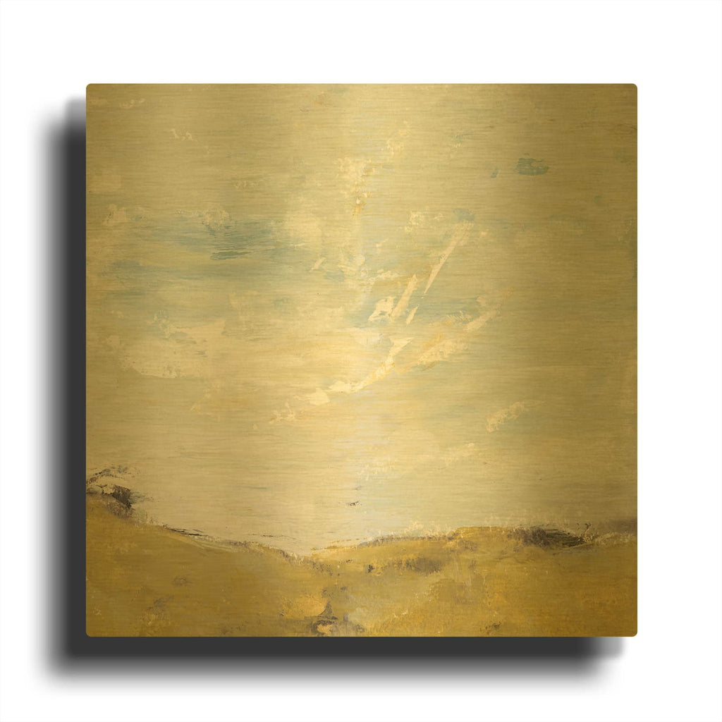 'Where Creativity and Calm Convene' By Lisa Mann Fine Art Gold Metal Wall Art