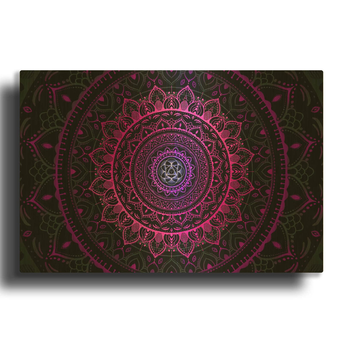 'Zen Mandala 3' By Cameron Gray Gold Metal Wall Art