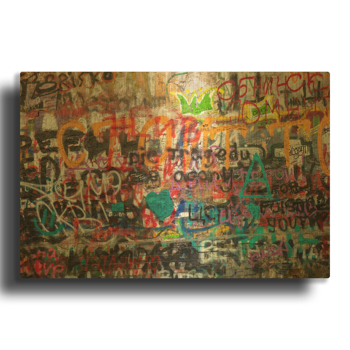 'Russian Abstract' By AKG Gold Metal Wall Art