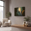'Space With Planets' By AKG Gold Metal Wall Art