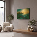 'Seychelles Dreams Crop' By AKG Gold Metal Wall Art