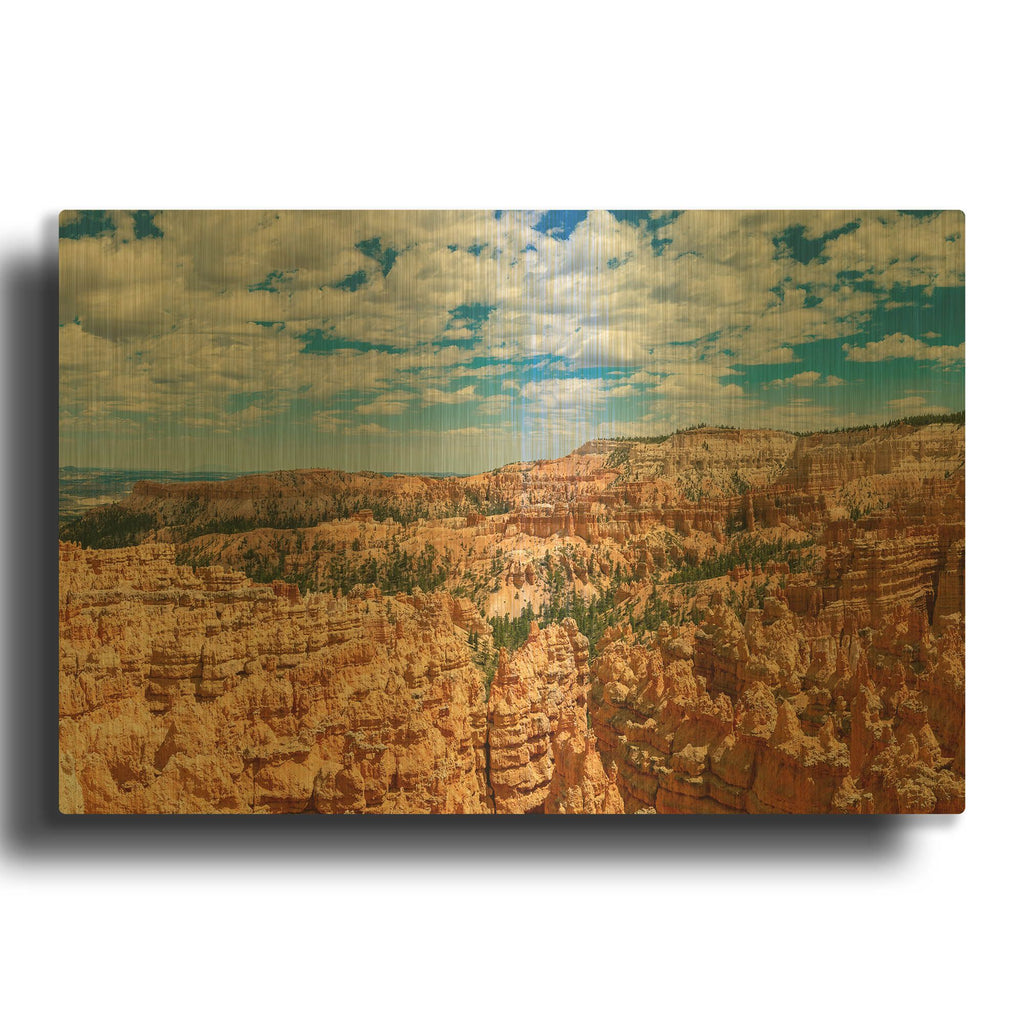 'Utah - Bryce Canyon Crop' By AKG Gold Metal Wall Art