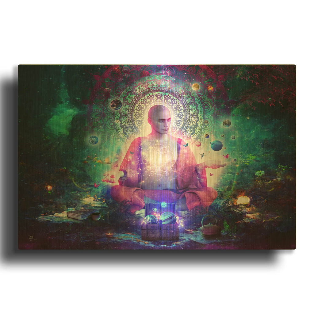 'Mindfulness' By Cameron Gray Gold Metal Wall Art