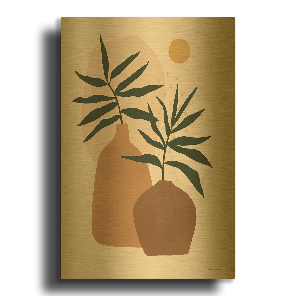 'Stare In The Sun' By Rachel Nieman Gold Metal Wall Art